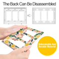 thumbnail image 4 of Yayeee Rocker Switch Wall Plate 2-Gang 4.7"x4.6" Home Decorative Outlet Cover, Citrus Fruits, 4 of 6