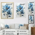 thumbnail image 4 of Designart "Daisy Flower Blue Minimalism wall decor I" Floral Canvas Art Print, 4 of 5
