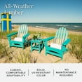 thumbnail image 3 of DuroGreen Folding Adirondack Chair With Ottoman and Side Table, Made With All-Weather Tangent Lumber, Oversized, High End Patio Furniture for Porch, Lawn, Deck, No Maintenance, , Aruba, 3 of 7