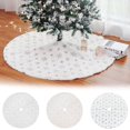 thumbnail image 2 of Snowflake Embroidery  Tree Skirt Cover Floor Carpet Christmas Decor, 2 of 10