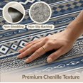 thumbnail image 3 of ODIKA 5'x7' Navy Beige Geometric Stripes Design Washable Area Rug Intricate Modern Patterns with Dynamic Lines Non-Slip, Low Pile, Stain Resistant for Guest Room, Lounge, Apartment, 3 of 4