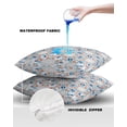 thumbnail image 5 of Outdoor Throw Pillow Cover Vintage Blue Orange Splicing Circle Waterproof Cushion Covers 2 Pack Abstract Geometric Tile Texture Pillow Cases Home Decoration for Patio Garden Couch Sofa, 5 of 7