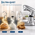 thumbnail image 4 of Garvee 5.3 QT Stand Mixer, 500W Kitchen Mixer with 10‑Speed Adjustable Control, Tilt‑Head Design for Bread Dough, Cake, Cookies, 120V, Silver, 4 of 8