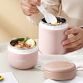 thumbnail image 3 of Wosthever Taza de desayuno, taza de café, tarro de leche, acero inoxidable, mantiene el calor, gran capacidad, mano de obra fina, a prueba de herrumbre, Mostrada Rosa Claro/430ML Wosthever HA080704-02, 3 of 6
