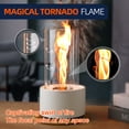 thumbnail image 3 of Korniful Mini Tornado Flame Round Metal Tabletop Fire Pit,Birthday Parties & Christmas Gifts, Fun for Friday Nights - White, 3 of 5