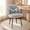 Gray, variant on melmine Velvet Vanity Chair with Bow Pillow Upholstered Makeup Chair with Curved Back Adjustable Feet, Black