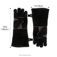 thumbnail image 2 of Guantes de soldadura de 16 "resistentes al calor Unibody cuero de vaca dividido BBQ Cooking Pack de 2 - guantes protectores de manos antideslizantes y resistentes al desgaste para hornear, 2 of 4