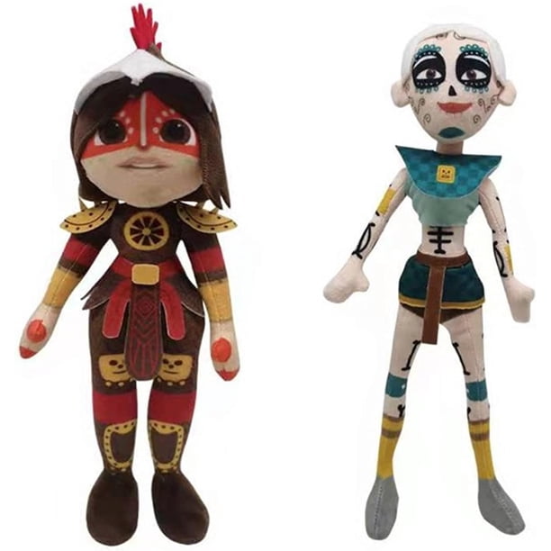 Peluche Colección Mítica: Maya y los Tres Guerreros - Juego de 2 Piezas (Maya y Arquera Chimi) - 28 cm,Juguetes Suaves de la Cultura Maya para Niños y Coleccionistas (Maya y Arquera Chimi)