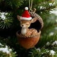 thumbnail image 5 of Nature-Inspired Acorn Animal Pendant - 8cm (3.15in) Christmas Tree Hanging Decor, Holiday Gift for Adults, Cute Forest Creature Design, Durable Material, 3.15in/8cm, O, 5 of 5