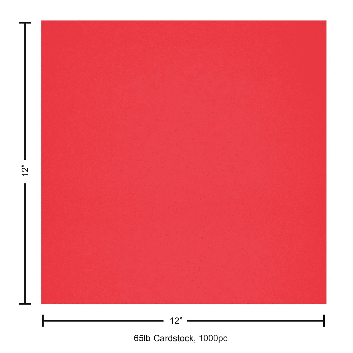 PA Paper Accents Smooth Cardstock 12" x 12" Cherry Red, 65lb colored cardstock paper for card making, scrapbooking, printing, quilling and crafts, 1000 piece box