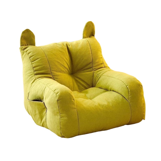 Bookk Cute Ear Sofa Bed & Bed Mat Bright Yellow Linen Bed For Small & Medium And Cats Soft Washable For Cats Beds &