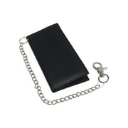 RFID Blocking Chain Wallets for Men Biker Long Bifold Genuine Leather Wallet with Chain