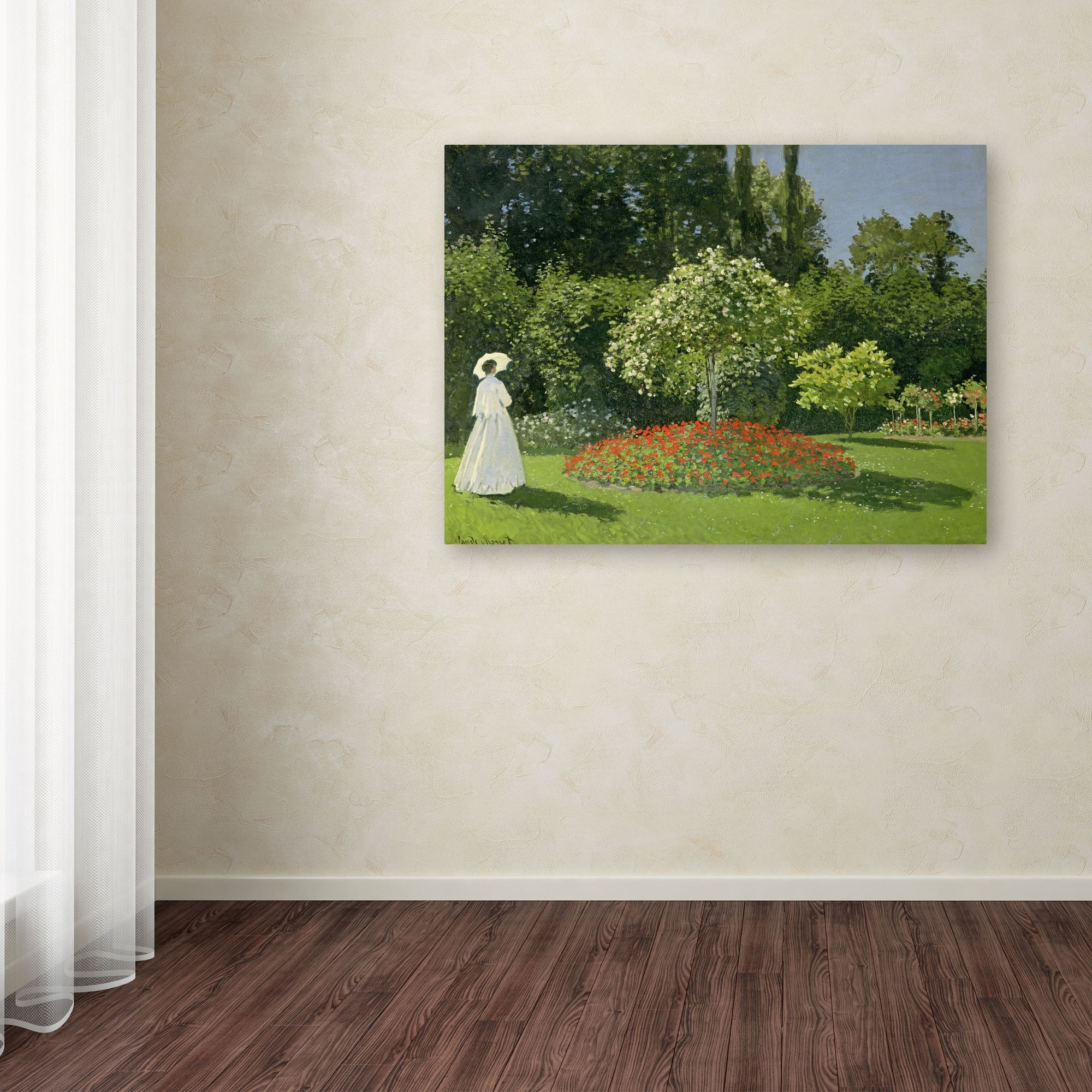 Trademark Fine Art "Jeanne Marie Lecadre in the Garden" Canvas Art by Claude Monet