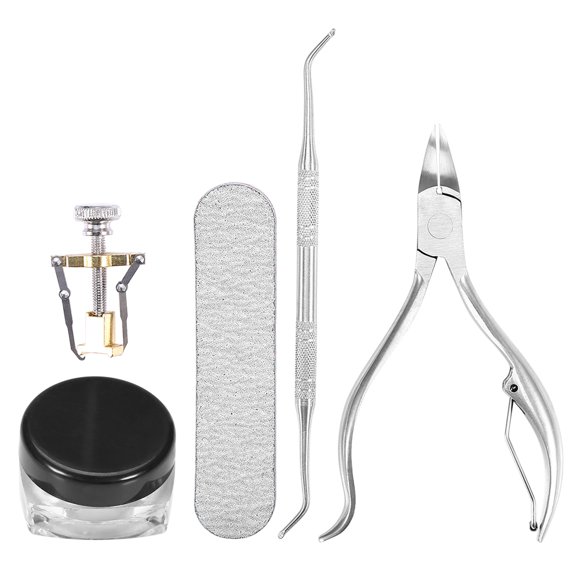 SoarUp 5 Pcs/Set Stainless Steel Ingrown Toenail Correction Tools Pedicure Set Ingrown Toenail Corrector Tool