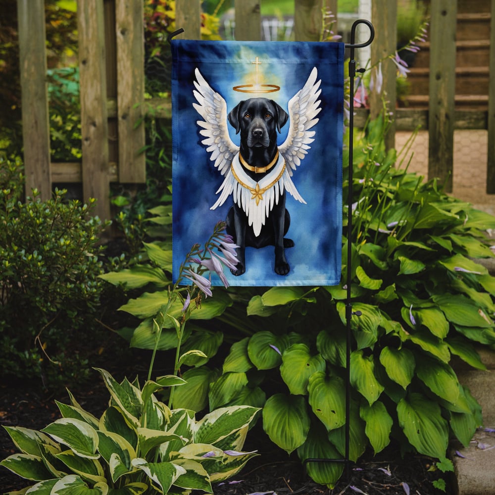 Black Labrador Retriever My Angel Garden Flag 11.25 in x 15.5 in