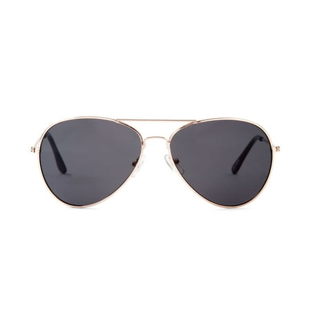 Aviator Black Lens Gold Frame Sunglasses - Walmart.com