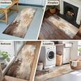 thumbnail image 5 of 2'x6' Rug Runners for Hallways Kitchen, Vintage Brown Non Slip Entryway Beside Floor Carpet Runner, Modern Abstract Art Beige Washable Laundry Room Bedroom Throw Rugs Mat for Family Pet, 5 of 8