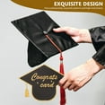 thumbnail image 5 of NIAIZEK 30Pcs Graduation Cap Paper Invitation Cards Black Color with Quick Drying Ink Friendly Paper, 5 of 5