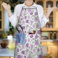 thumbnail image 6 of Pioneer Flower Floral Print Pattern Apron-Garden Aprons for Women with Pockets-Cotton Linen Waterproof Kitchen Cooking Gardening Aprons Adjustable for Kitchen,Cooking,BBQ and Salon 33x27 Inch, 6 of 7