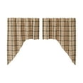 thumbnail image 3 of VHC Brands Cider Mill Plaid Prairie Swag, Tan & Charcoal, 36x36x18, Set of 2, 3 of 11