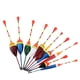 thumbnail image 1 of Juego de 10 flotadores de pesca de espuma variados: flotadores verticales versátiles para mezclar y combinar, 1 of 8