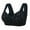 Black, variant on Comfortable Women's Bra Daisy Bras For Older Women 2024 Summer Breathable Front Button Full Support Wide Back No Underwire Everyday 60