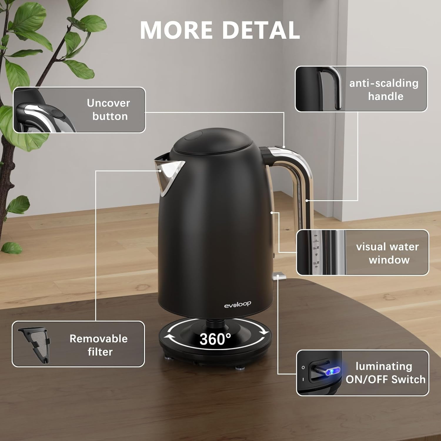 Evoloop Rapid Egg Cooker with Stainless Steel Design for Busy Families and Dorms