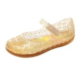 thumbnail image 2 of Fnooota Girls Jelly Sandals, Non Slip Gifts Closed Toe Adjustable Strap Summer Shoes Gold Size 9.5（Little Kids), 2 of 7