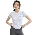 thumbnail image 5 of A-L-O YOGA Quick-Dry Yoga Shirt for Women Running Workout Shirts New Sports Fitness Running Training Breathable Tight T-Shirt, 5 of 5