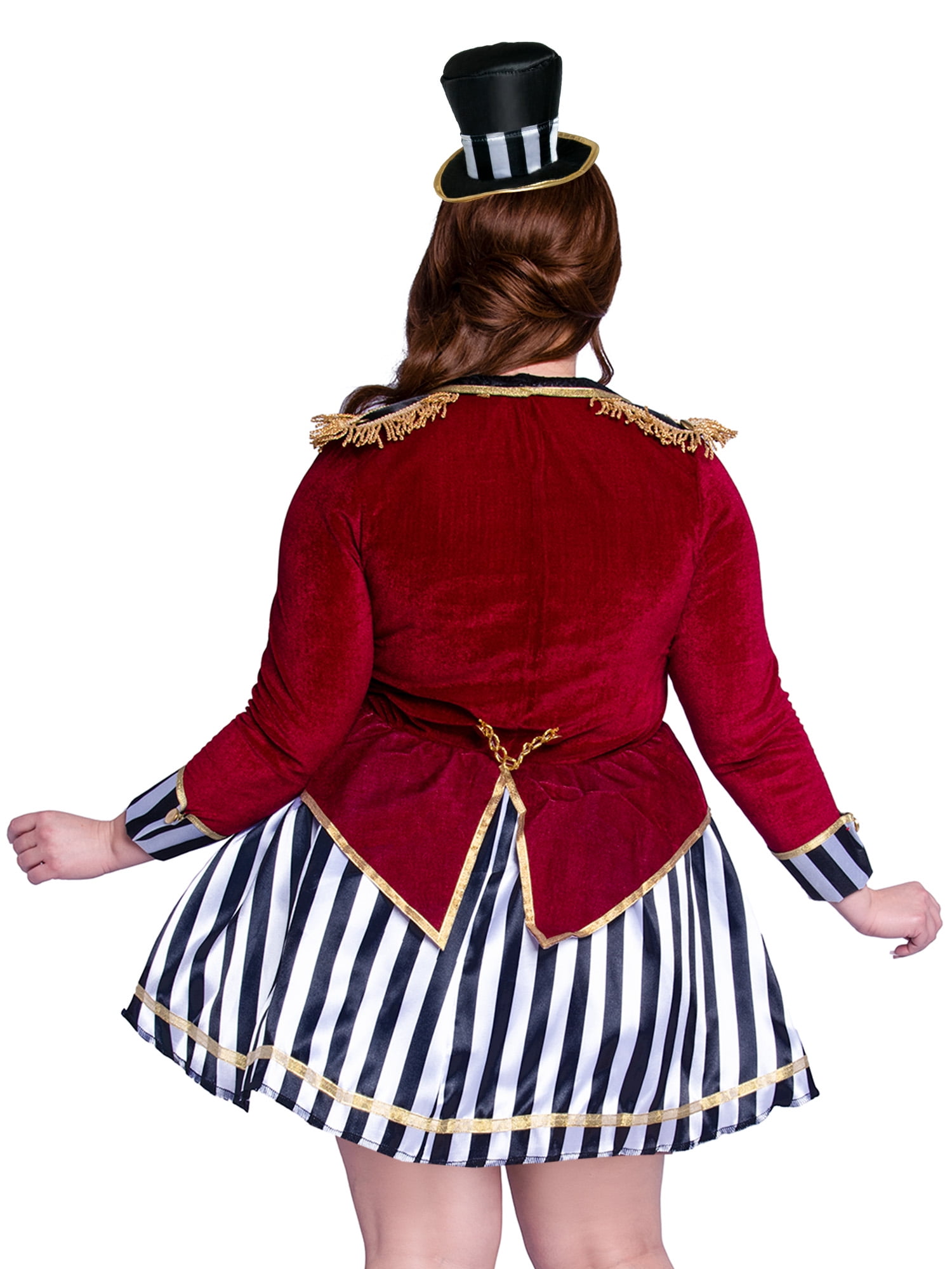 Wonderland Women's Fancy-Dress Halloween Circus Ringmaster Costume for Adult, 1X