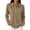 59#Khaki, variant on Waffle Knit Tops for Women Long Sleeve Collared Work Golf Polo Shirt S