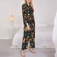 thumbnail image 3 of Fotbe Colorful Plants Mushroom Pattern Long Sleeve Pajama Set for Women,Sleepwear Set,2-piece Loungewear Set,Soft PJs Comfy Nightwear with Pockets -Large, 3 of 7