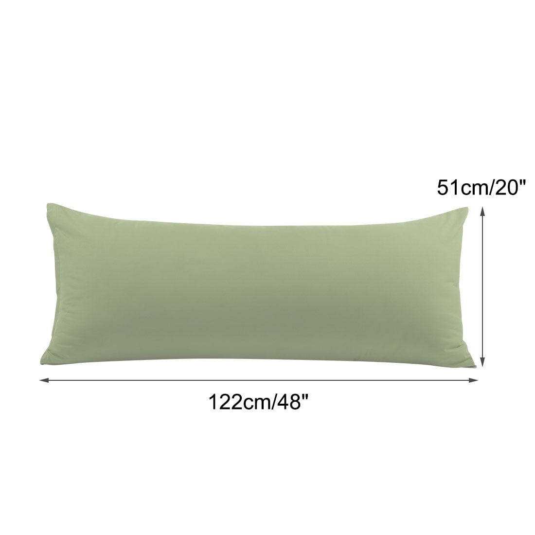 REGALWOVEN Set of 2 Body Pillowcases Zippered Body Pillow Cover for Body Pillows, Standard Sage