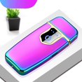 thumbnail image 1 of Plasma Dual Arc Lighter, USB Rechargeable Lighter, Electric Lighter, Windproof Flameless Lighter, Pocket Metal Lighter, Incense, Camping (Bright Purple), 1 of 7