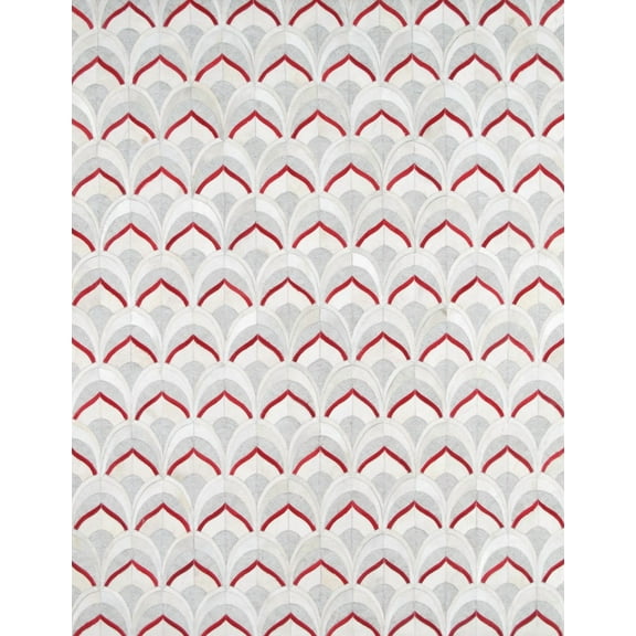 Pasargad Home Galaxy 5' x 8' Hand-Loomed Cowhide Silver Rug - All Ages, Indoors