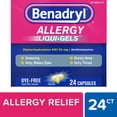 thumbnail image 3 of Benadryl Liqui-Gels Allergy Medicine, Diphenhydramine, Dye Free, 24 Count, 3 of 11