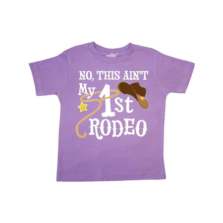 

Inktastic No This Ain t My 1st Rodeo Cowboy Hat and Lasso Gift Toddler Boy or Toddler Girl T-Shirt