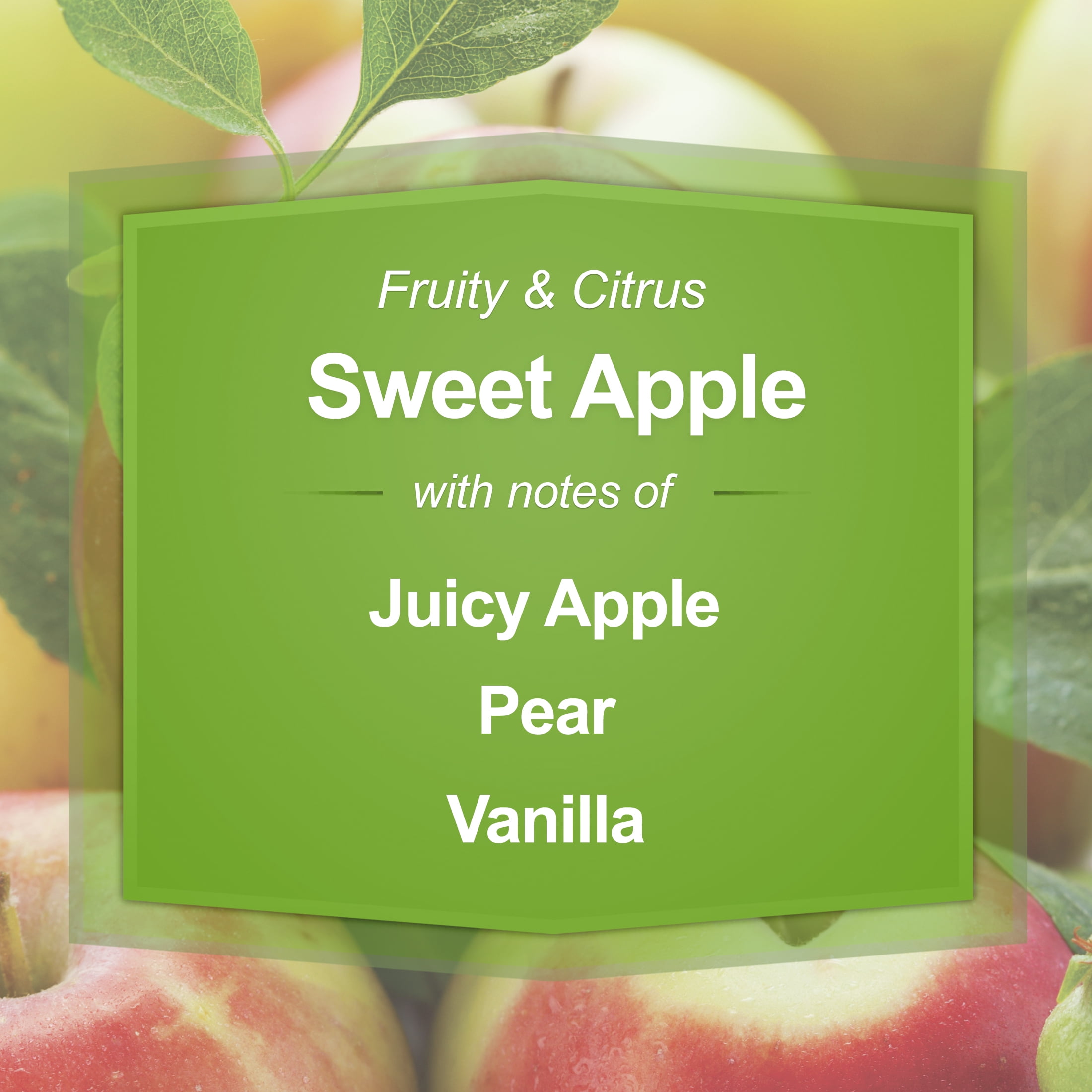 Mainstays Sweet Apple Scented 3-Wick Glass Jar Candle, 11.5 oz.