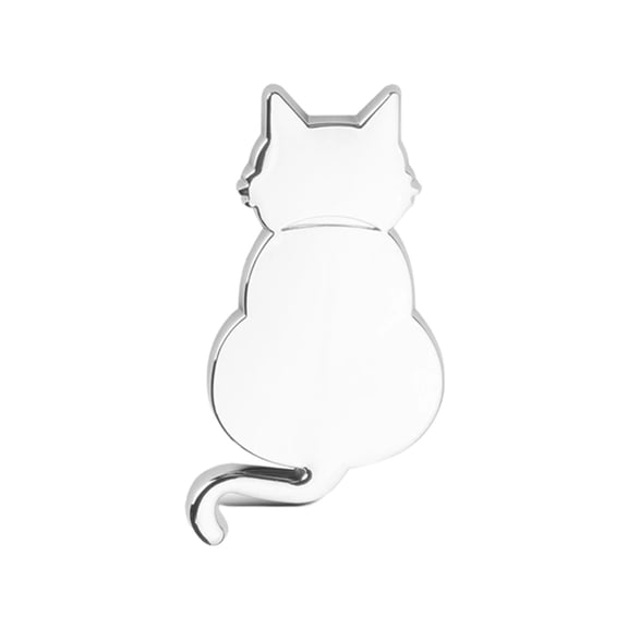 Ysmzzmsy 1PCS Decorative Cat Silhouette Metal Car Sticker, Zinc Alloy, 2.56 x 1.22 inches, Magnetic