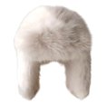 thumbnail image 2 of Plush Lei Feng Hat Solid Color Women Winter Hat Thermal Faux Fox Fur Beanie Hat with Long Ear Protection, 2 of 8