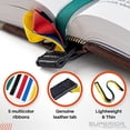 thumbnail image 5 of Superior Essentials Magnetic Bible Bookmark - Genuine Leather, Attachable Bible Ribbon Bookmarks for Book Lovers with 5 Strings - No More Flipping Pages Using Our Bible Page Marker 1PC, Rainbow, 5 of 9