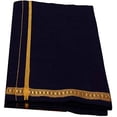 thumbnail image 2 of Stylesindia Fancy Border Colored Single Layer Dhoti Mundu Vesti 2.0mts (Black), 2 of 2