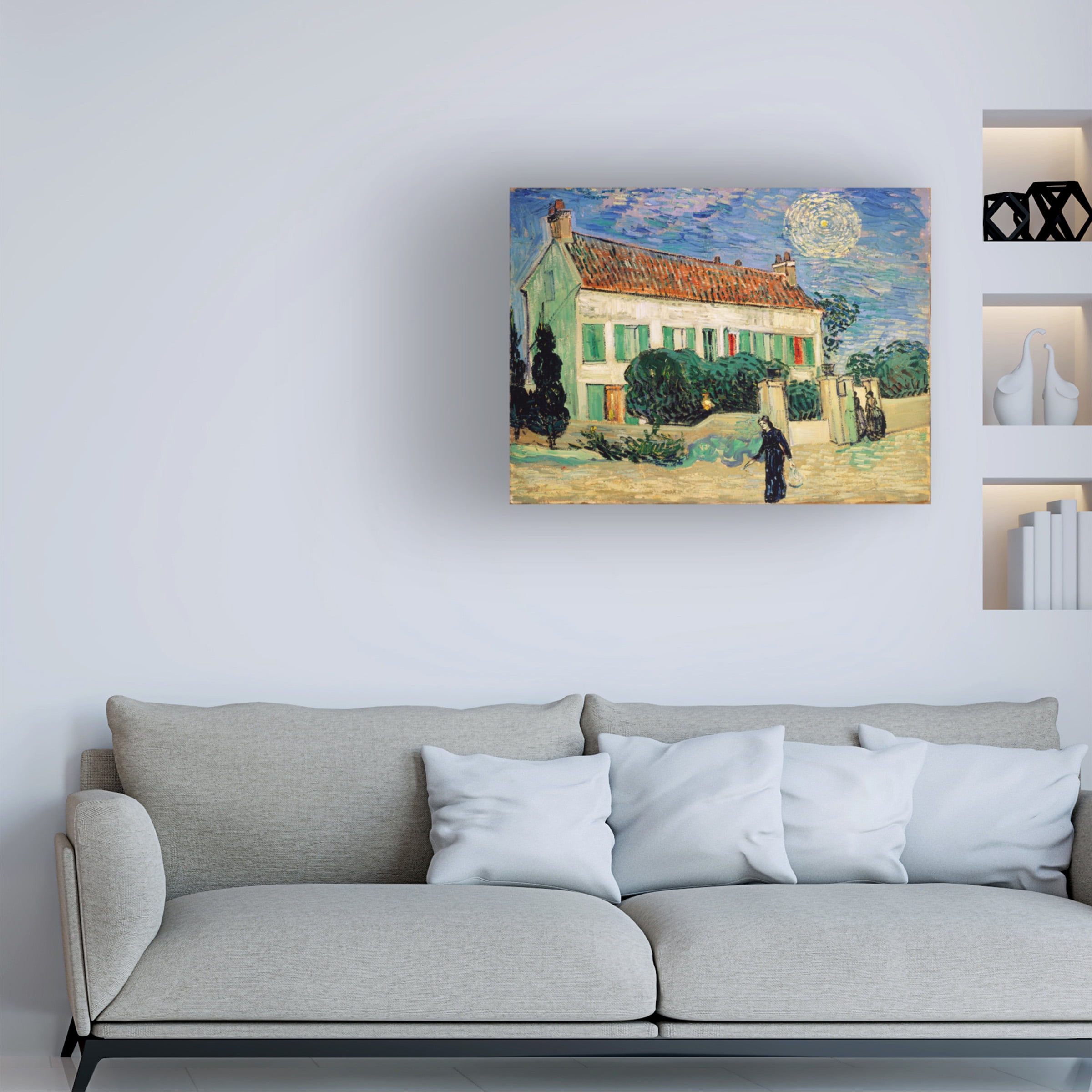 Vincent van Gogh 'White House at Night' Canvas Art