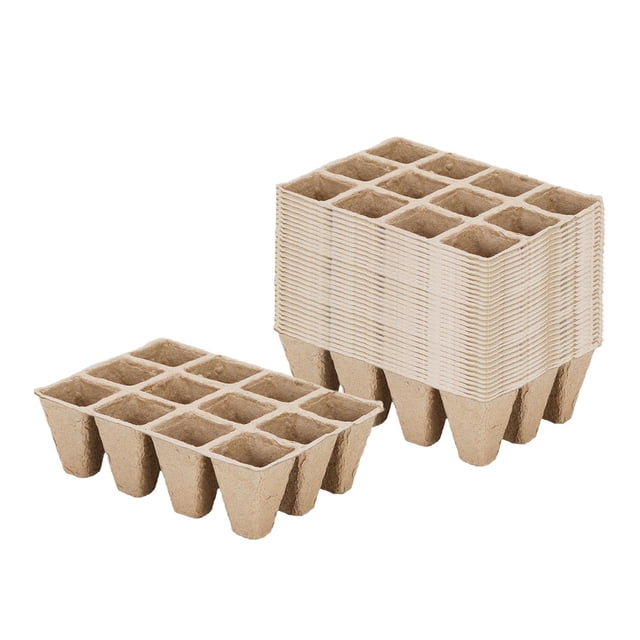 Terraxo Seedling Starter Trays Nursery Cup Biodegradable Reusable Planting Container for 12 grids L