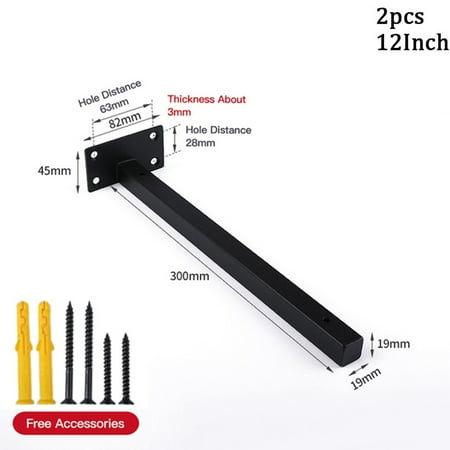

2Pcs Stainless Steel Industrial Wall Shelf Bracket Heavy Shelf Support Brackets