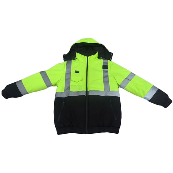 ZACPNCV Safety Heated Jacket Class 3 High Visibility Waterproof Work Construction Coat(Battery not included)