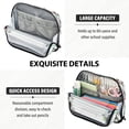 thumbnail image 5 of Standing Pencil Case with Base Large Capacity Stationery Pouch Pen Bag with Zipper for Women Men Mint Green Vines, 5 of 7