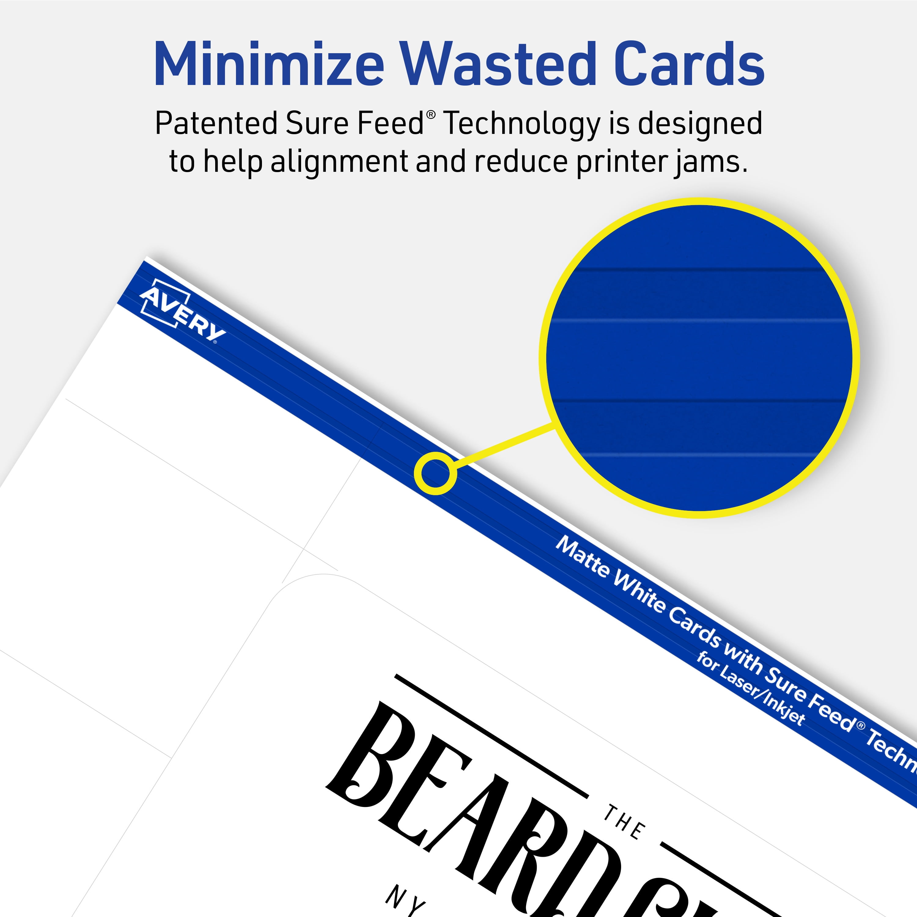 Avery Cards with Rounded Corners, 3" x 5", Matte White, 150ct