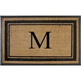 thumbnail image 2 of First Impressions Markham Border Double Door, Doormat, Monogrammed M, X-Large, 30"X48", 2 of 4