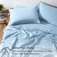thumbnail image 4 of Bare Home Flannel Sheet Set - 100% Cotton - Deep Pocket - Queen, Light Blue, 4-Pieces, 4 of 7